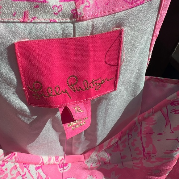 Lilly Pulitzer NWT silk slip dress, XL. Skinny dippin’ print - Picture 5 of 7